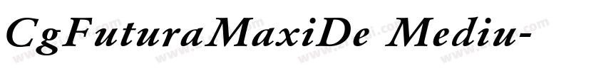 CgFuturaMaxiDe Mediu字体转换